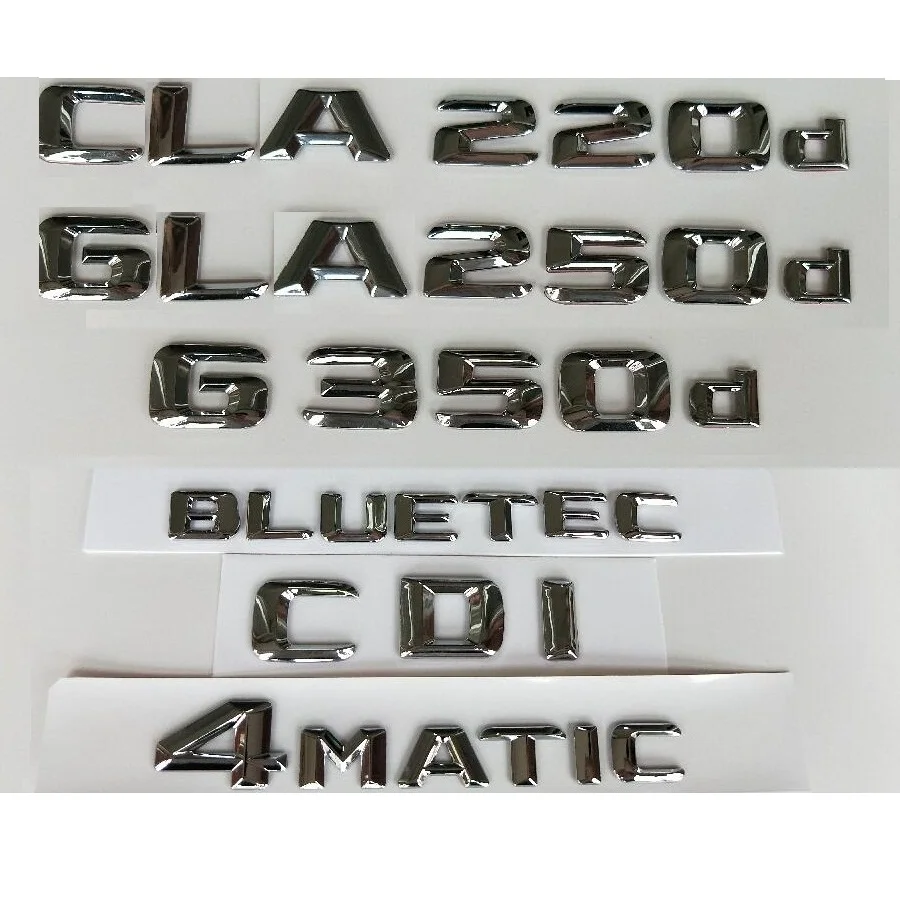 

3D хромированный для Mercedes Benz G200d G220d G250d G350d CLA180d CLA200d CLA220d CLA250d GLA180d GLA200d GLA220d GLA250d CDI 4matic
