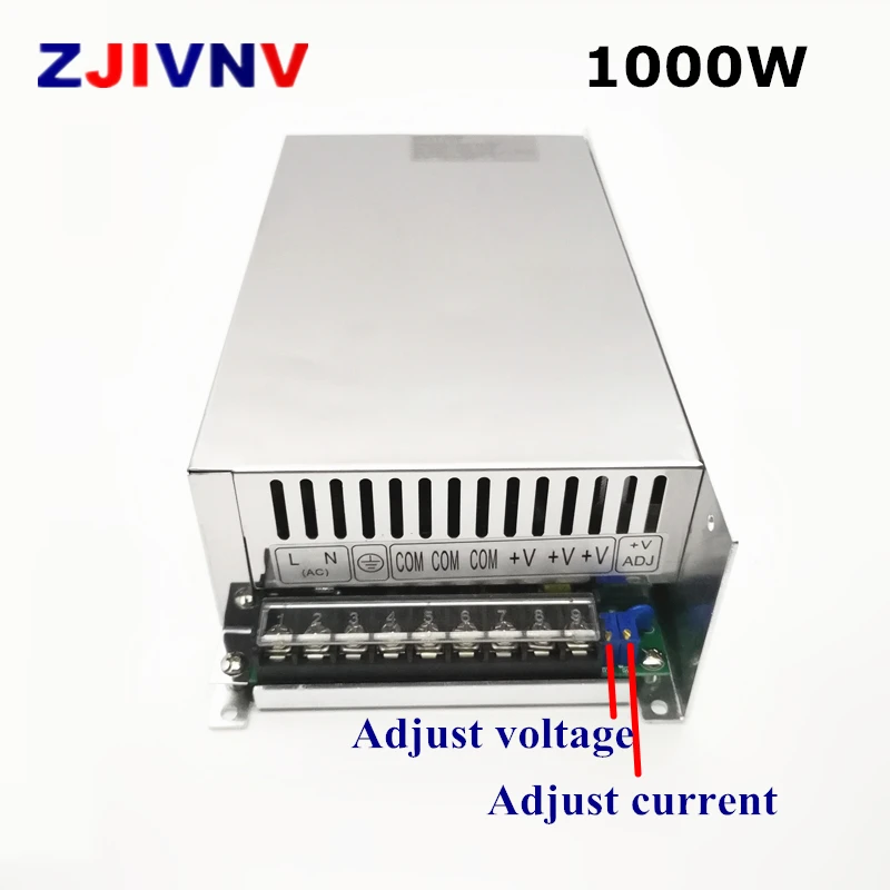 Adjustable voltage current 1000w Switching Power Supply 0-24v 36v 48v 60v 72v 90v 110v 220v For Led Display Inductry 110/ 220vac