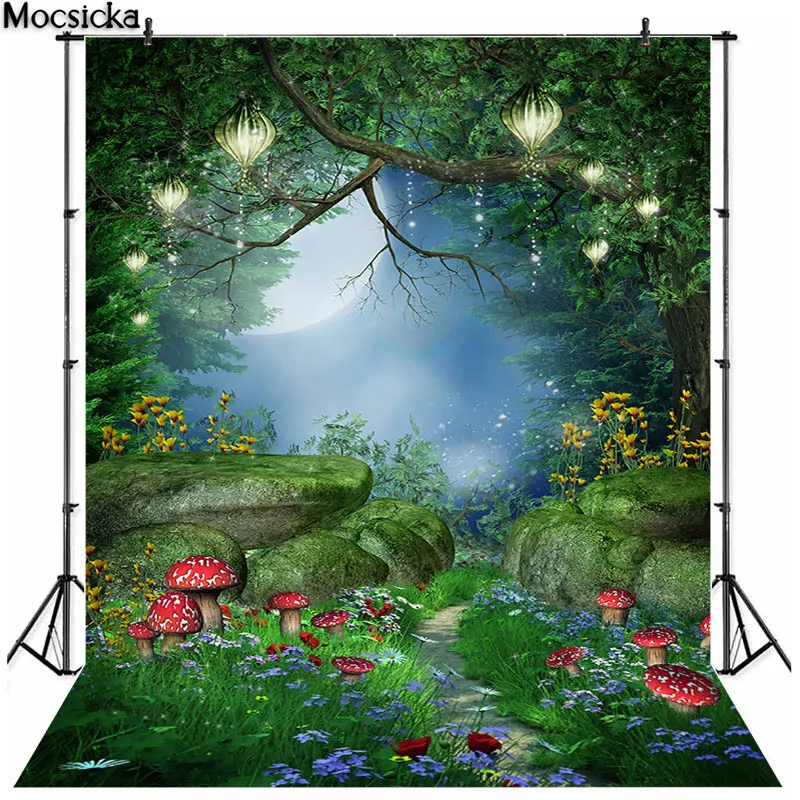 Wonderland Backdrop Fairy Tale Forest Photography Background Newborn Baby Kids Birthday Party Decor Supplies Booth Studio Props