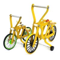Bird Intelligence Training Props Yellow Bicycle Toy Parrot Educational Table Top Trick Prop Toys for Parakeet Cockatoo