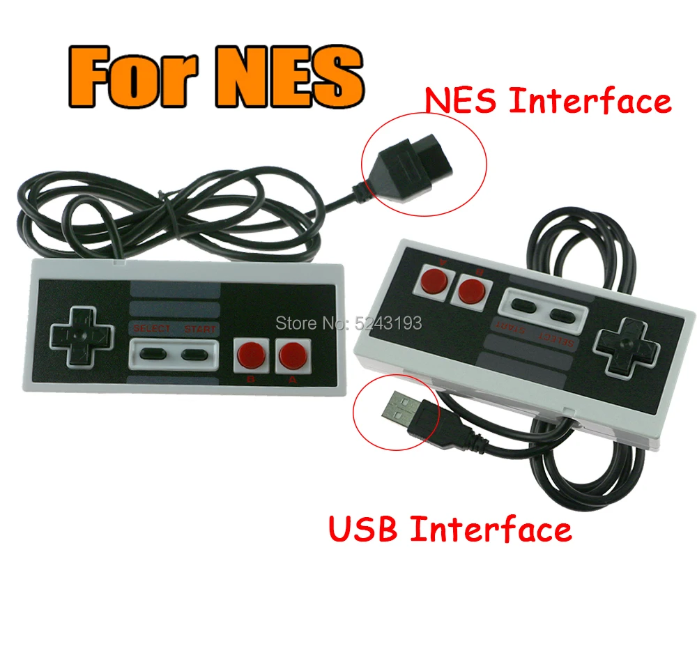 For NES Wired USB Controller Gamepad PC/USB/NES Computer Video Games Mando Handle Retro USB For NES Joystick Controle Manette