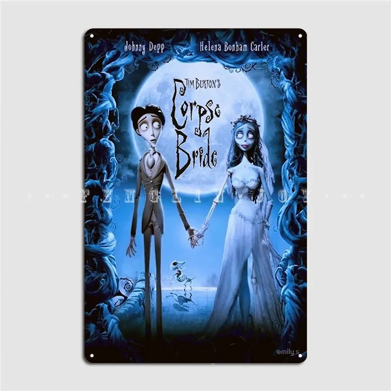 Corpse Bride Poster Metal Plaque Create Mural Painting Party Wall Mural Tin Sign Posters