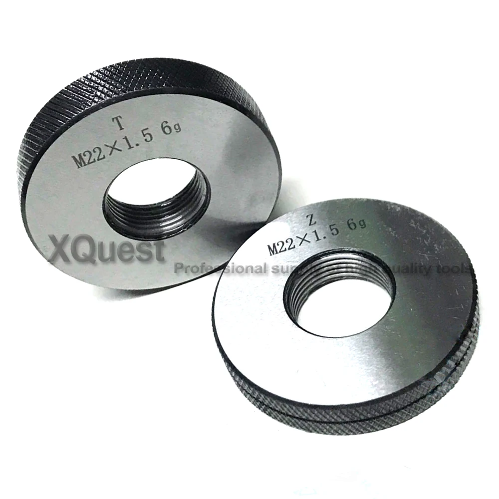 Imagem -02 - Conjunto de Anel de Rosca Métrica 6g M22 M22x2.5 M22x2 M22x1.5 M22x1 t z Parafuso Fino Ferramentas de Detecção M22 1.5 M22 1