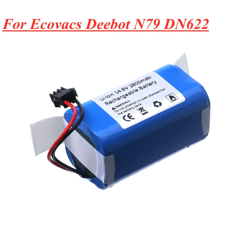 14.8V 2800mAh Li-ion battery for Conga Excellence 990 Ecovacs Deebot N79 N79S DN622 Eufy Robovac 11 11S 12 15C 15S 35C