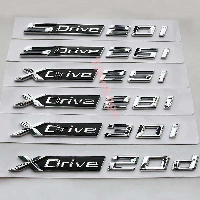 1PC XDrive 20i 25i 28i 30i 35i 40i 45i 48i 50i for X3 X4 X5 X6 X7 Car Fender Emblem Badge Trunk Sticker