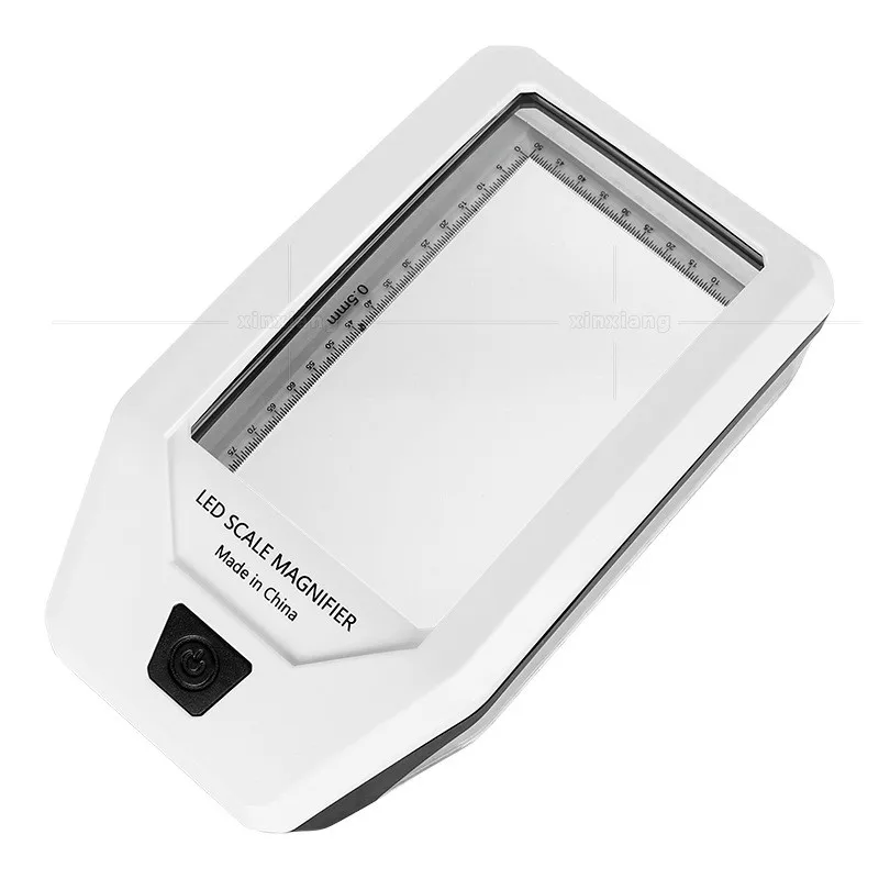 Lupa Handheld do Desktop Lupa do Peso de Papel da Multi-função com Lâmpada Conduzida do Detector da Moeda da Escala para a Leitura
