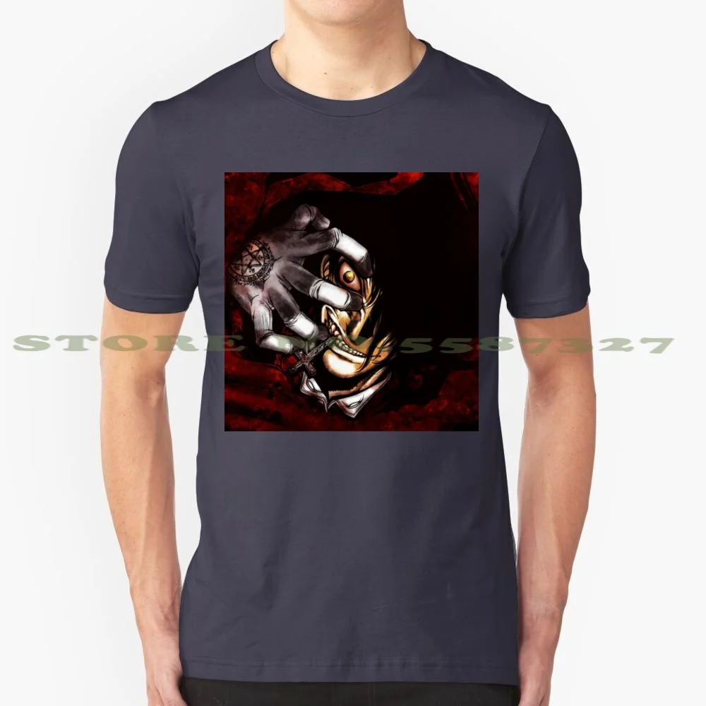 Хлопковая футболка Alucard 100%, Оригинальная футболка с Дракулой, манга, пистолеты вампира, сильный, хелллонг, Луффи, Зоро, Сайтама