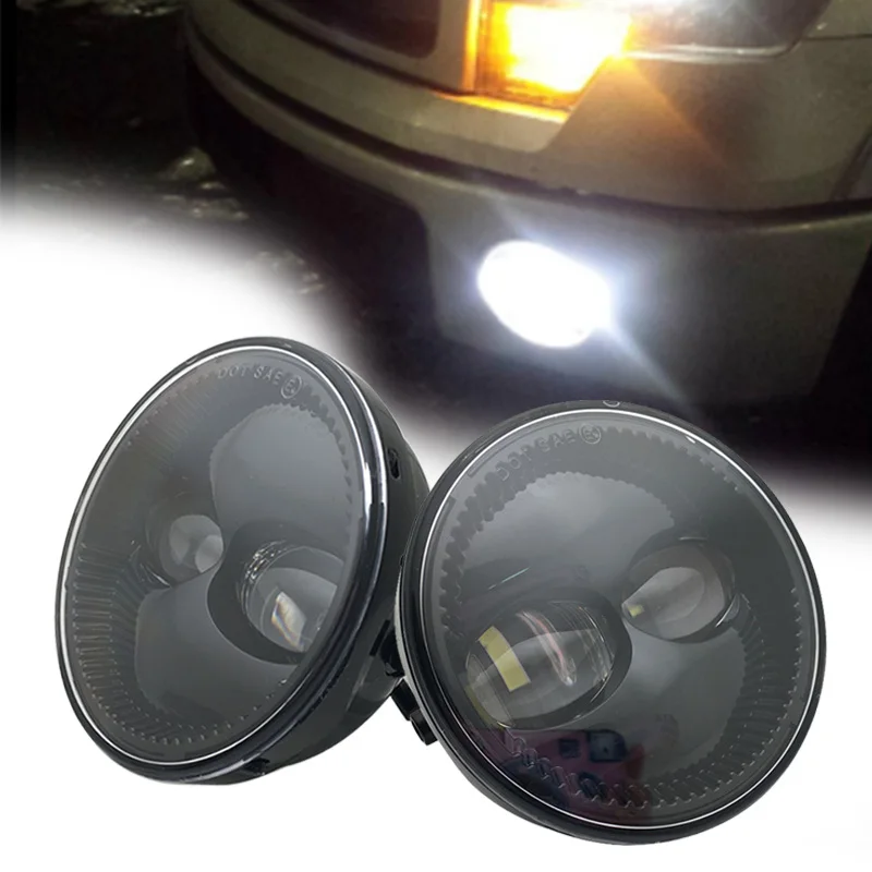 2pcs 4inch LED Daytime Running Light with DRL+Q5 Lens Fog light for 2007 2008 2009 2010 2011 2012 2013 2014 FORD F150 Morimoto