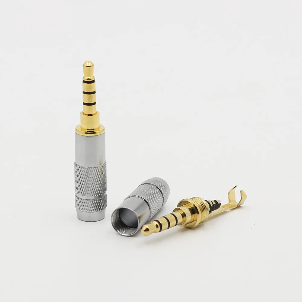 10 Pcs 4 Conductor 3.5mm Solder การเชื่อมต่อปลั๊กแจ็คอะแดปเตอร์หูฟังสายบัดกรี