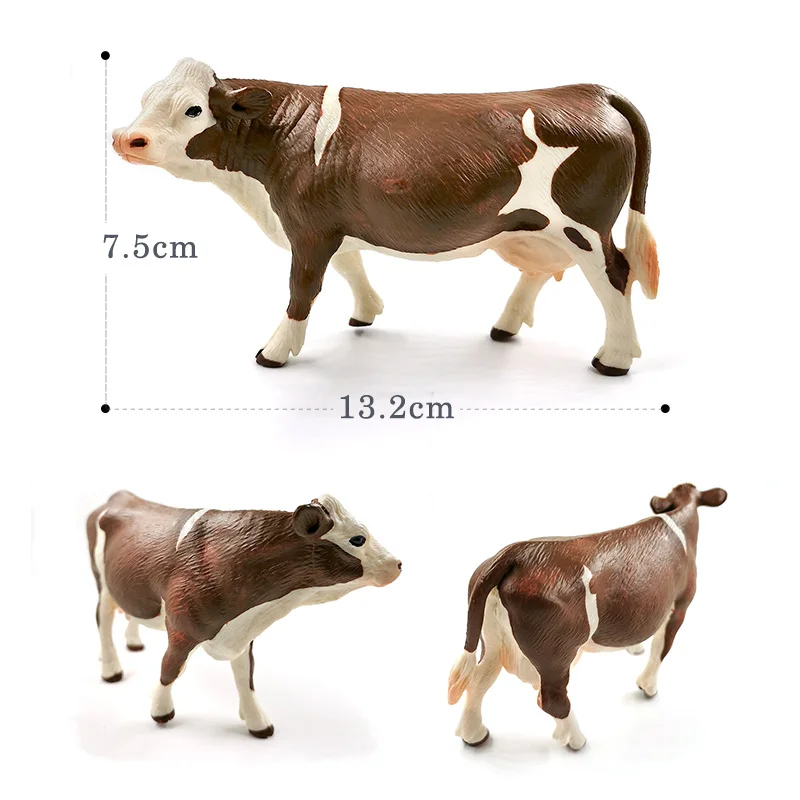 New Cow Simulation Farm Cattle Ox Bull animal model action figure home decor boy girl Gift For Kids Educational toy for children