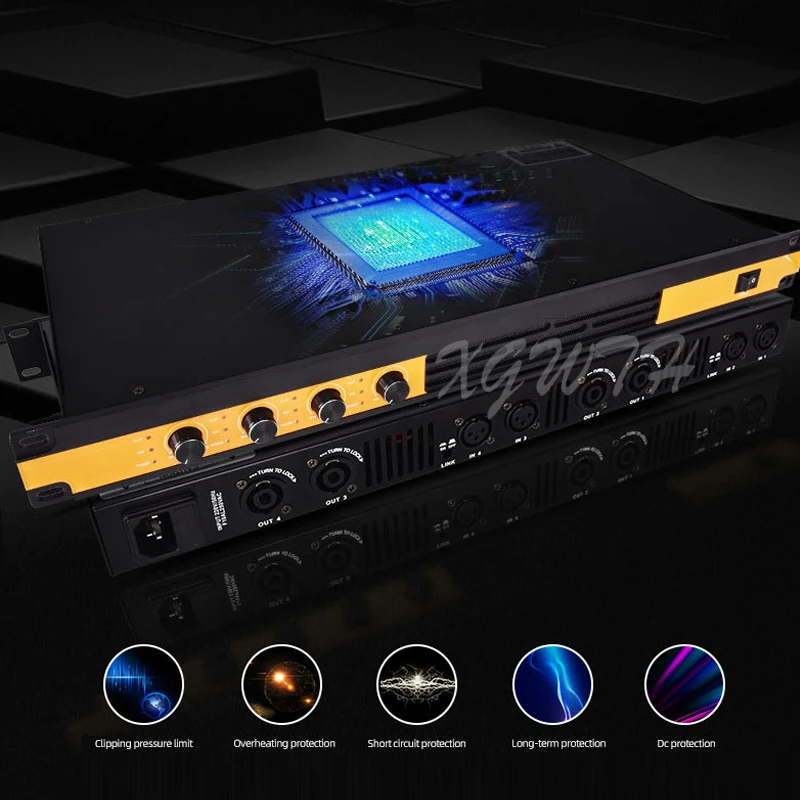 디지털 파워 앰프 4 채널 3200W 1U 오디오 스피커, HIFI 고출력 순수 파워 스위치 DJ 앰프, 2 채널 1600 와트