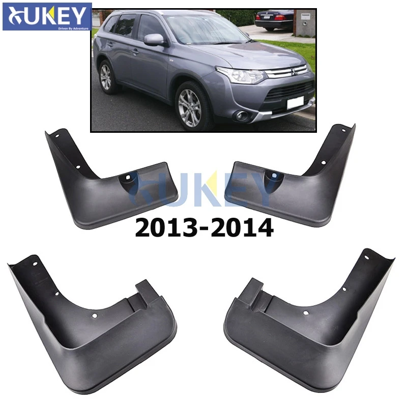 

4X Car Rubber Mudguards For Mitsubishi Outlander 2013 2014 Front Rear Splash Guards Fenders Protection Styling Body Accessories