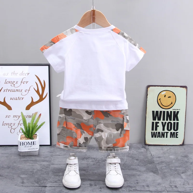 Children Clothes Fashion Summer Baby Girls Clothing Boys Sports T-Shirt Shorts 2Pcs/Sets Toddler Cotton Costume Kids Tracksuits