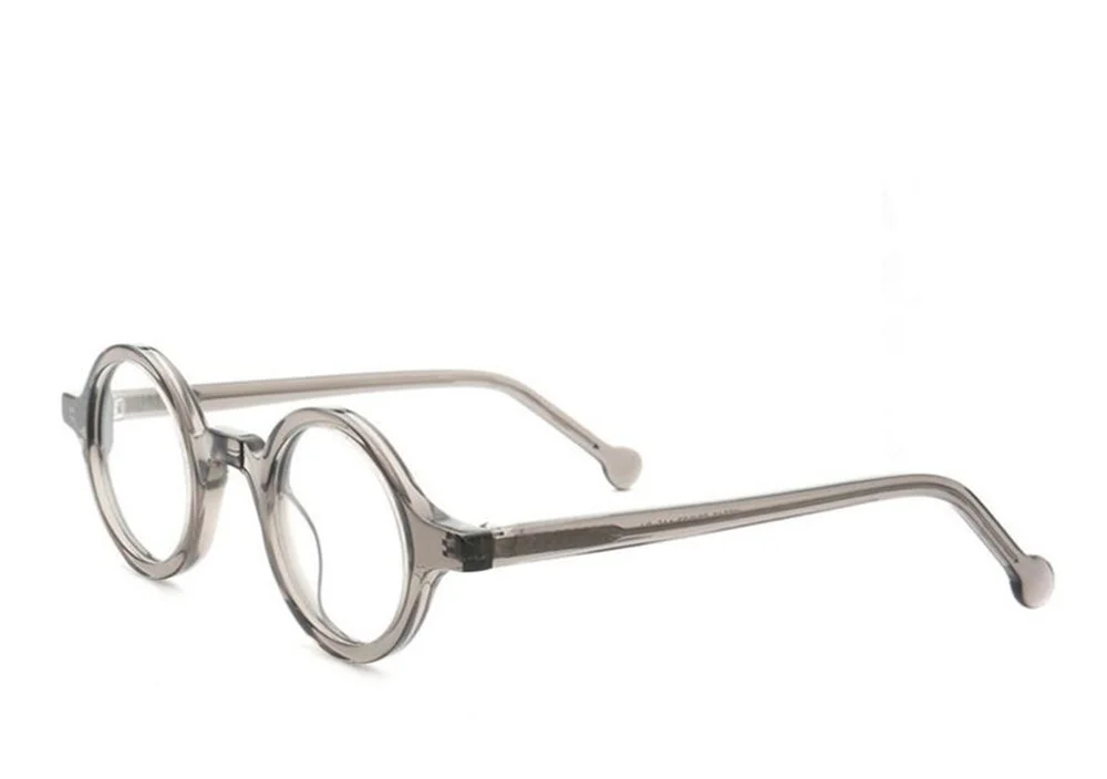 Acetat Vintage Kleine Runde Brille Männer Brillen Rahmen Frauen Optische Verordnung Spektakel Klare Brillen – Detail 27