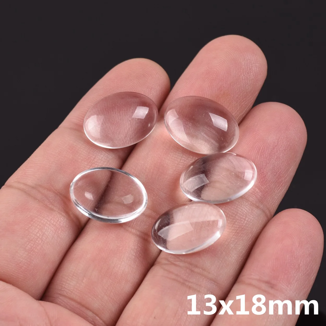 10pcs Oval Shape Clear Crystal Glass Cabochons Cover 10x14mm 13x18mm 18x25mm 20x30mm 25x35mm 30x40mm DIY Pendants Jewelry Making