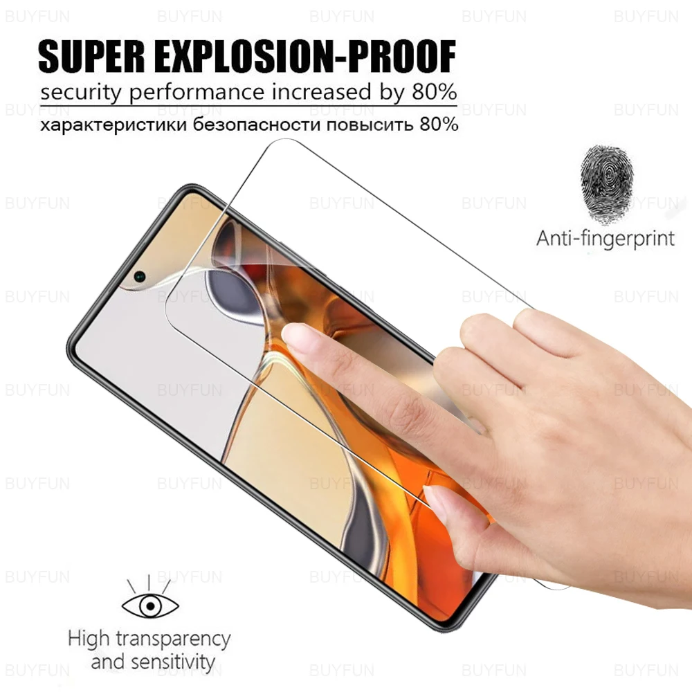 4in1 Tempered Glass For  Xiaomi 11T Pro Camera Lens Protective Film For Xiamoi 11 Lite 5G NE 11i 10T Pro Screen Protective Glass