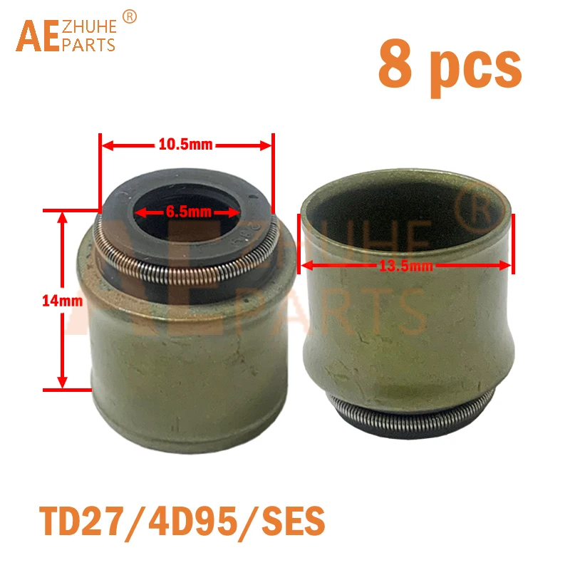 Valve Stem Oil Seal Intake Exhaust Forklift Diesel Engine For Isuzu C240 6BG1 Nissan TD27 Mitsubishi S4S Toyota Komatsu Yanmar