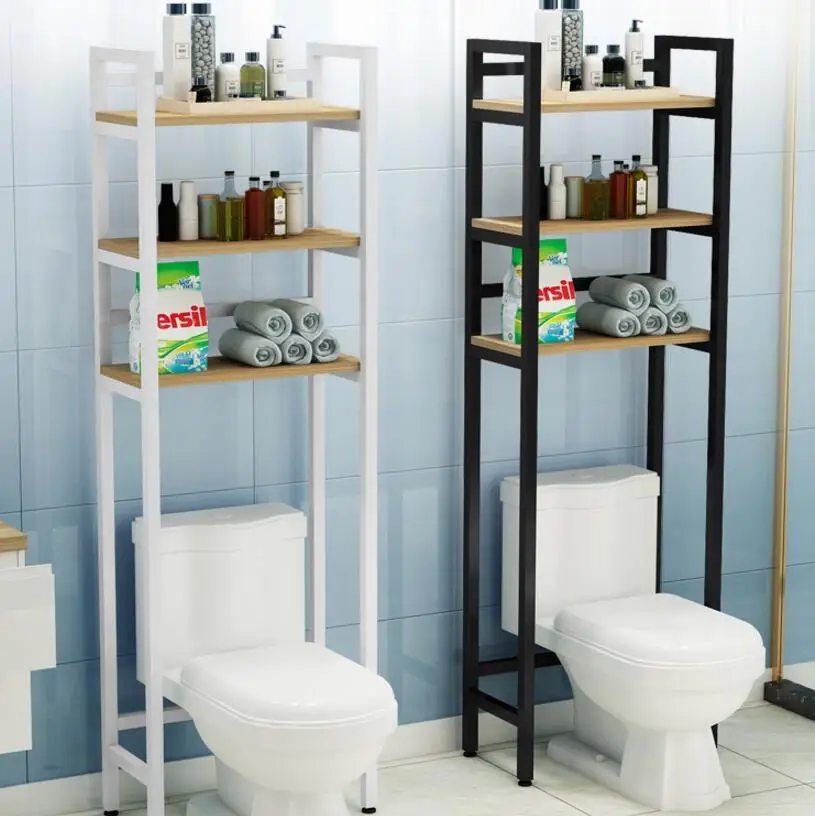 Toilet bathroom shelf floor wall hanging toilet bathroom toilet supplies storage rack washbasin shelf