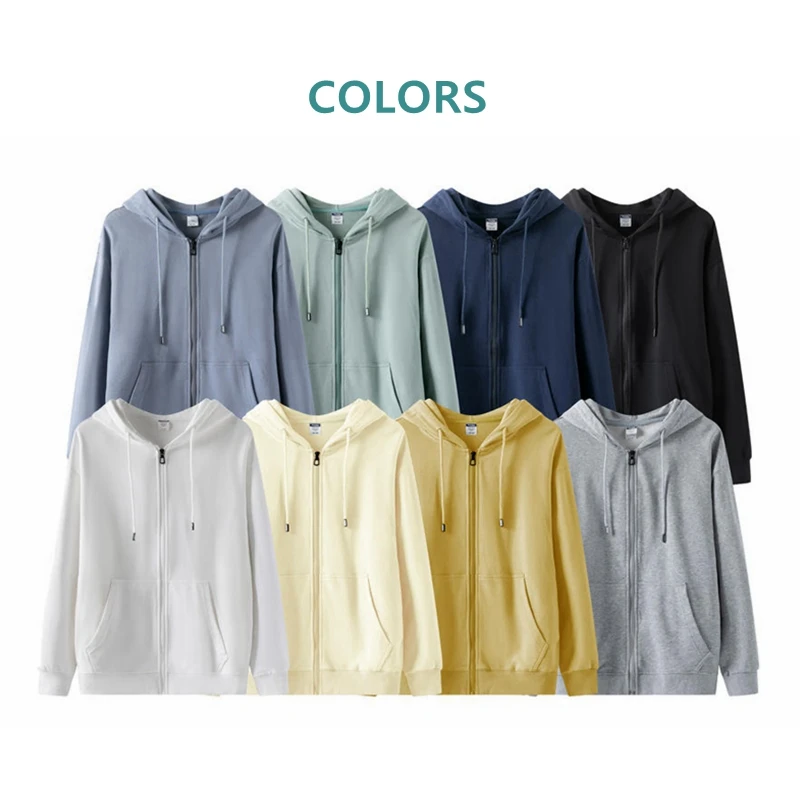 Customize Oversize Hoodie High Quality Zip Up Hoodie Women's Sweatshirt Woman Clothes Sportwear Men's Top Cotton Tracksuit
