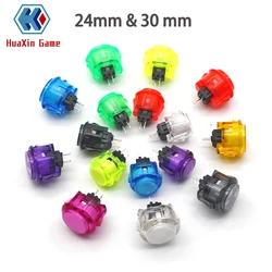 10pcs Multicolor Transparent No LED Arcade 30mm Push Button Copy SANWA OBSF-30 OBSC-30 for DIY Raspberry pi MAME PC Pandora Game