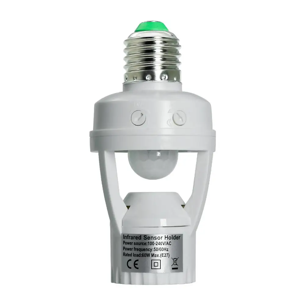 

Sensky 100-240V Socket E27 Converter With PIR Motion Sensor Ampoule LED E27 Lamp Base Intelligent Light Bulb Switch