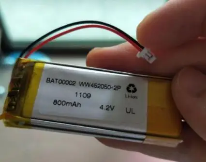 WW452050-2P 800mAh 4.2V 452050-2p 452050 402050 LIP451949 akumulator litowo-jonowy Li-po dla słuchawek Scala Rider G9x