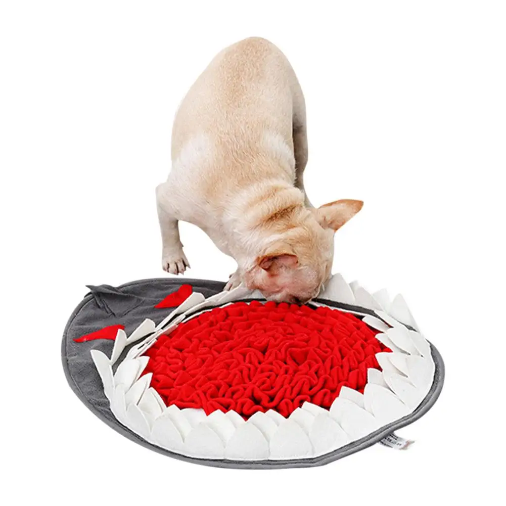 Shark Sniffing Dog Pad Dog Training Mat Toys Washable Pet Smell Training Blanket Toy Puppy Slow Feeding Blanket Pet Sniff Pad