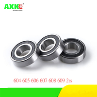 1-10pcs 604 605 606 607 608 609 2rs Rs Rubber Sealed Deep Groove Ball Bearing Miniature Bearing