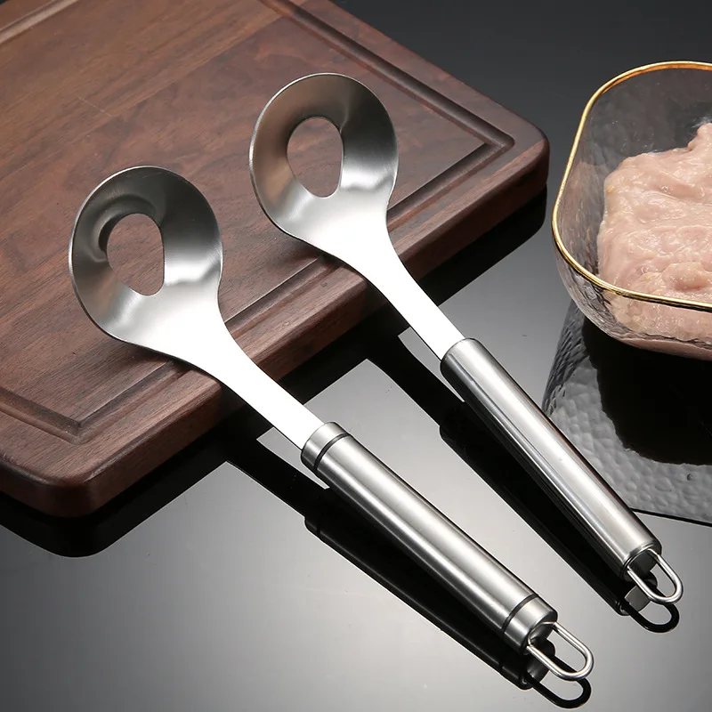 Cuchara para albóndigas de acero inoxidable, máquina antiadherente para hacer albóndigas de pescado y carne, máquina para hacer croquetas, procesador de alimentos, herramientas de cocina para cocinar carne