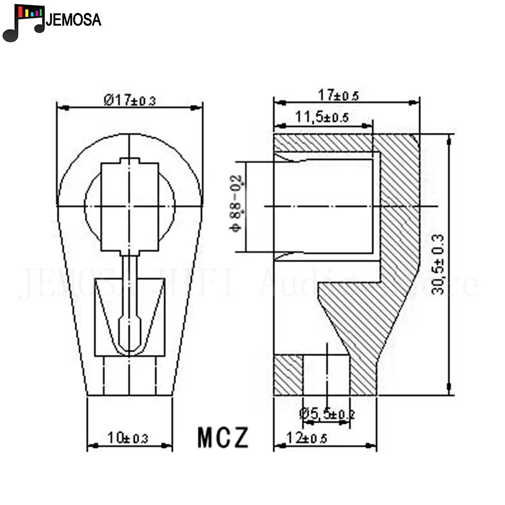 Tapa de placa de agarre de ánodo de tubo de vacío de cerámica, 8,8mm, MCZ para 807, FU7, FU25, 6146B, 310A, 24A, amplificador Vintage, DIY, envío gratis, 10 unidades
