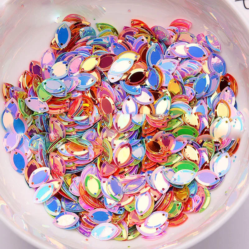 6 × 13mm Horse Eye Shape Sequin DIY Handmade Clothing Decoration Bag Accessories Material Wedding Party Decoration Sequin