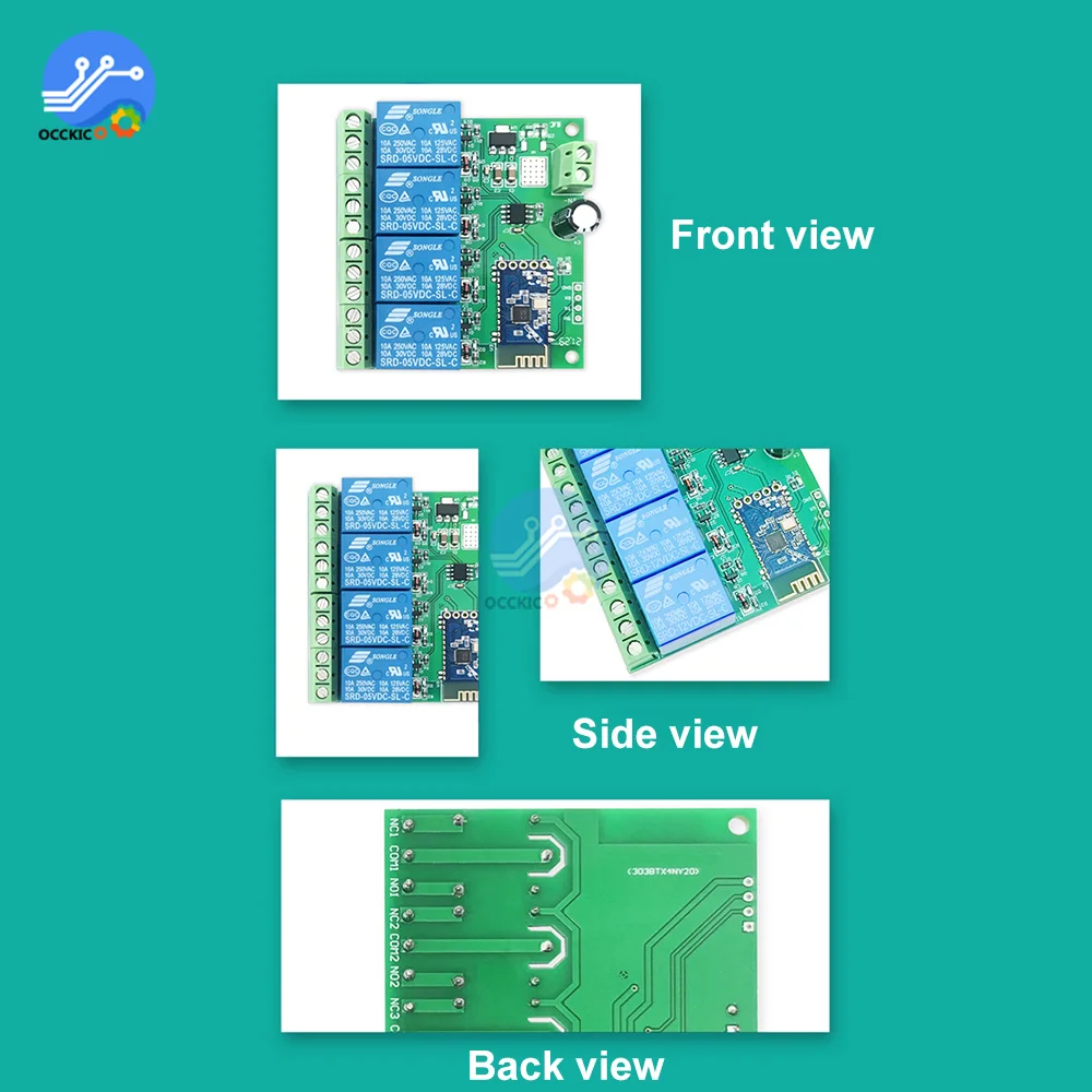 For Bluetooth Relay Module 1 2 4 Way Channel DC 5V/12V Internet Smart Remote Control Mobile Phone Switch Wireless Relay Module