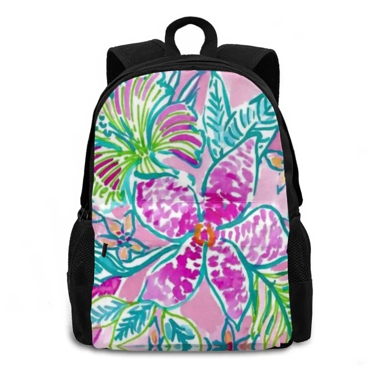 Throw Pillow Pattern Design Bagpack School Bags Preppy Pretty Flowery Flowers Trendy Gorgeous