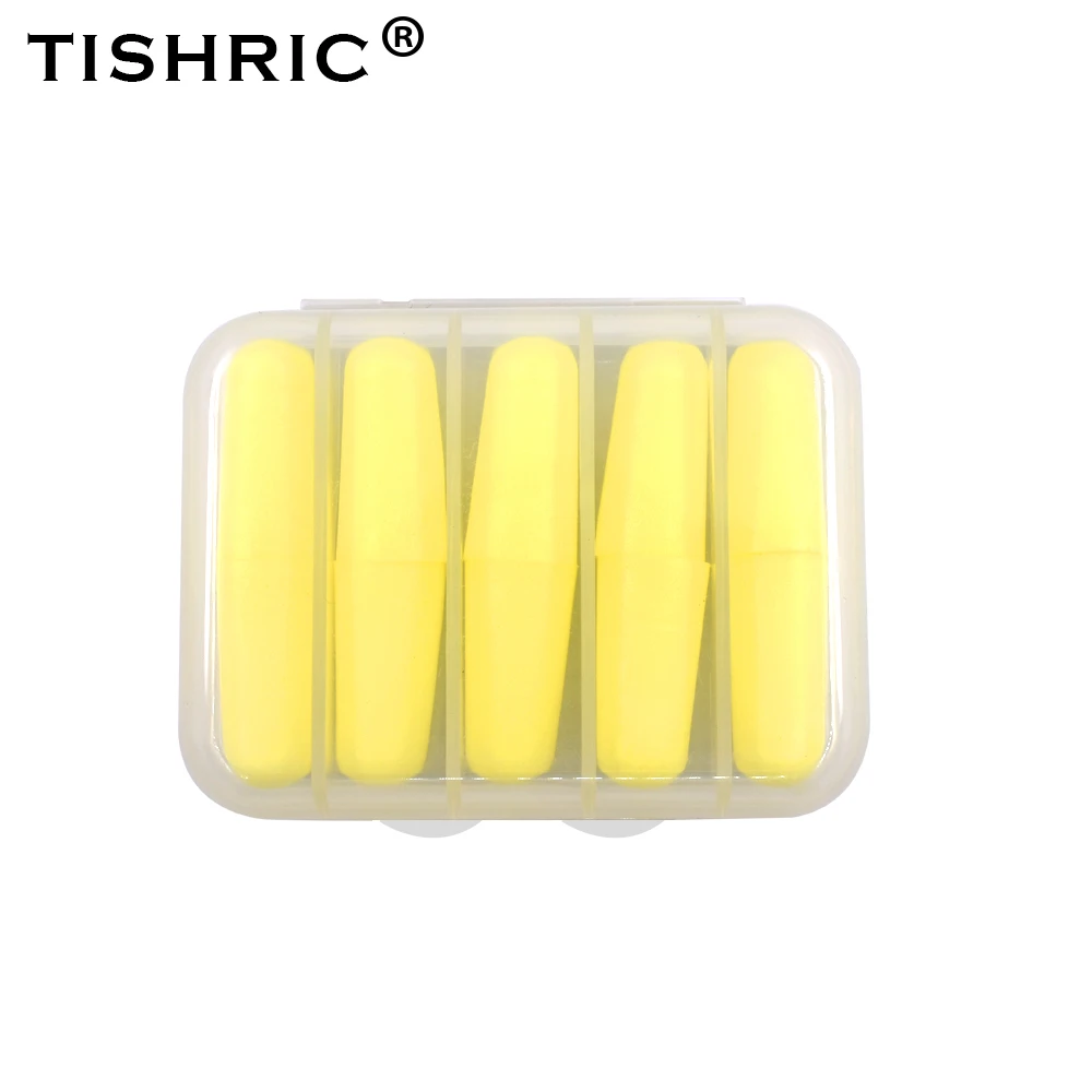 TISHRIC Box-packed PU Sponge Earplugs Noise Reduction Rate 35.5db Sound Insulation Sleep Noise Reduction Ear Protection