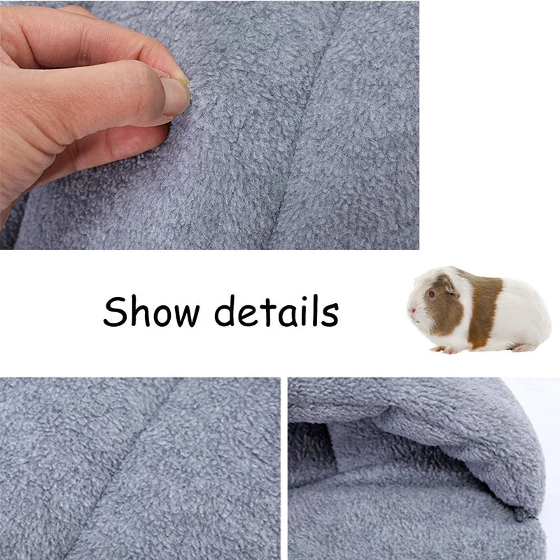 Meerschweinchen-Warmbett, Kaninchenhaus, Hamster-Schlafsack, Kleintier-Zubehör, Höhlennest, Weiche Fleece-Hausschuhe, Bett für Meerschweinchen, Meerschweinchen-Accessoires – Detail 13