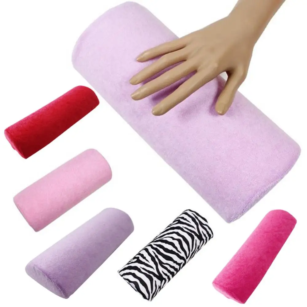 Leather Hand Pillow Rest Soft Cushion Rest Wrist Support Half Column Nail Art Design Manicure Salon Hand Pillow Holder