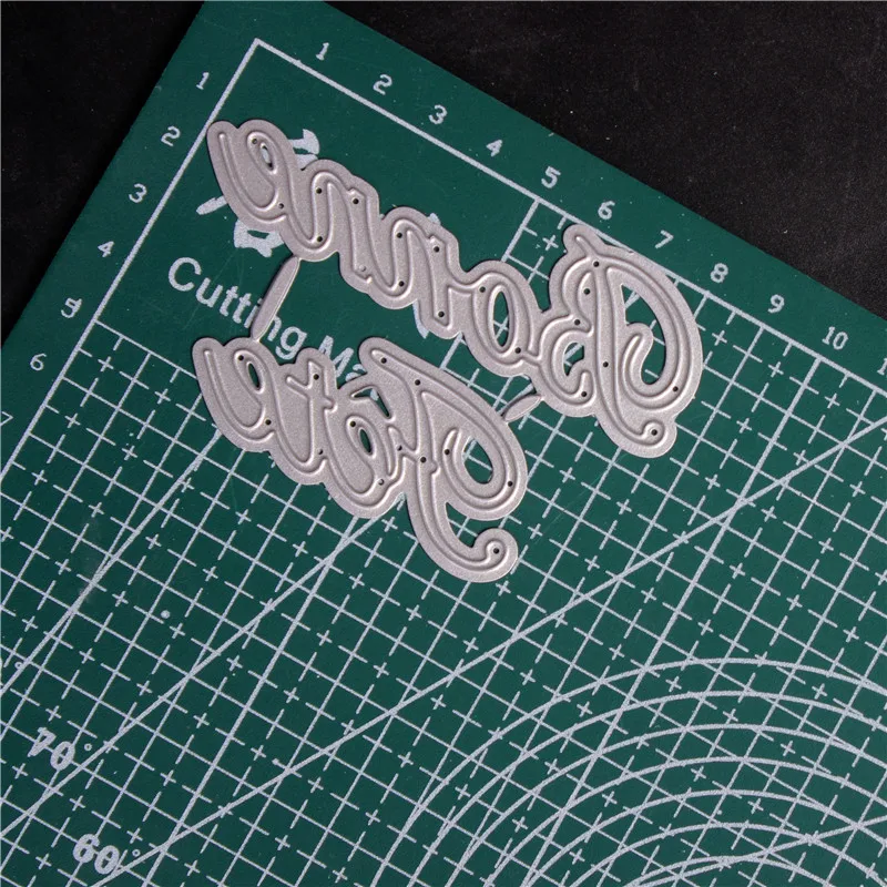 Custom French Word Metal Cutting Dies for Diy Scrapbooking Die Cut New Cuts for Paper Card Making Craft Embossing Happy Birthday