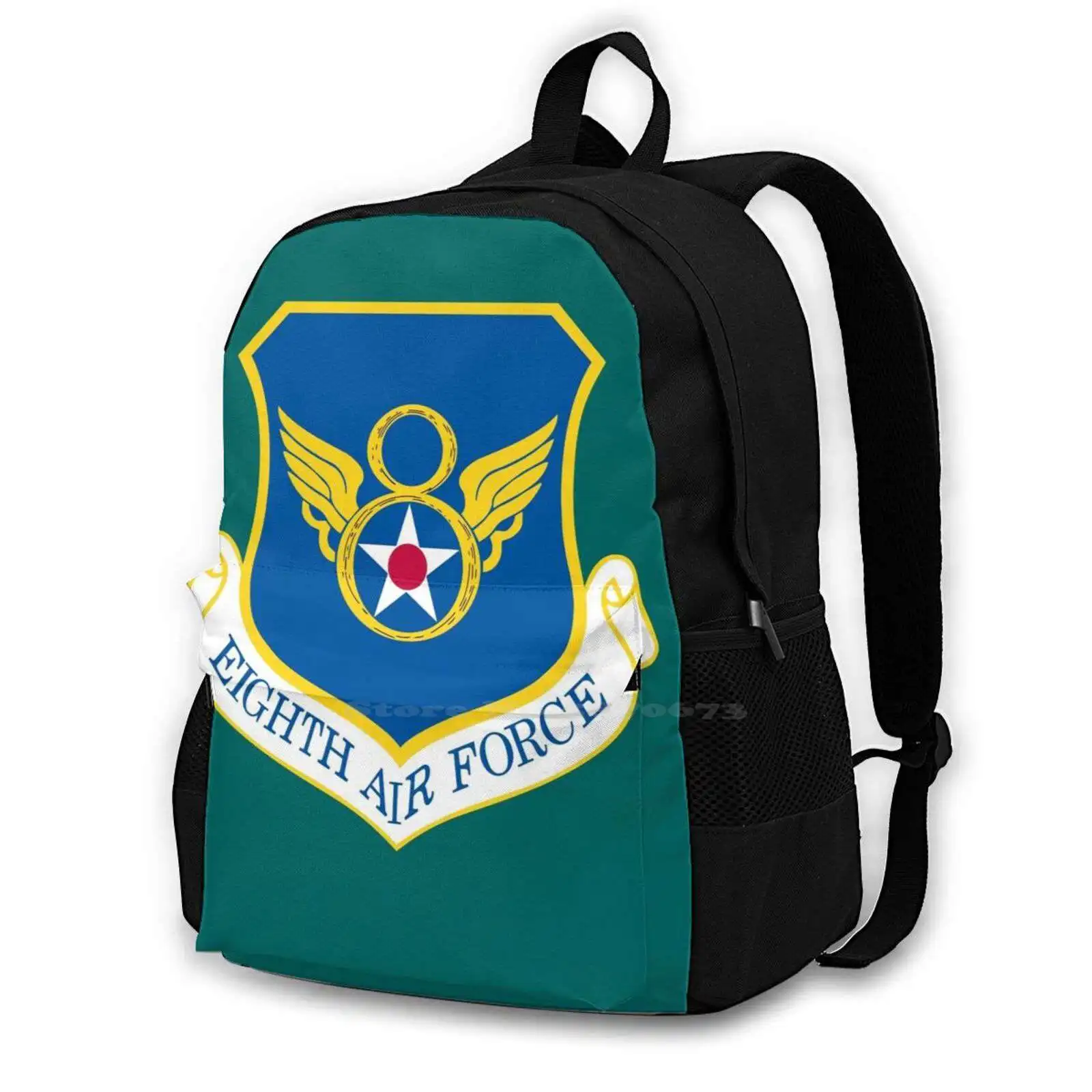 

Eighth Air Force Full Color Veteran Patch Backpacks For School Teenagers Girls Travel Bags Veteran Patches Military Biker