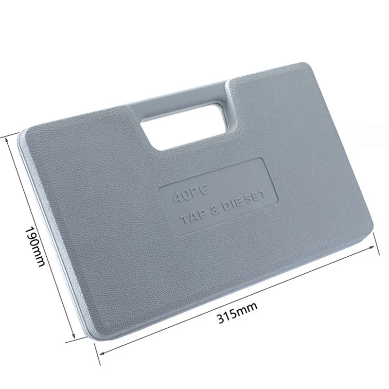 HiMISS 40pcs Tap Die Set Hand Thread Plug Taps Handle Alloy Steel Threading Tool Screw Thread Wrench Dies Kit With Storage Case