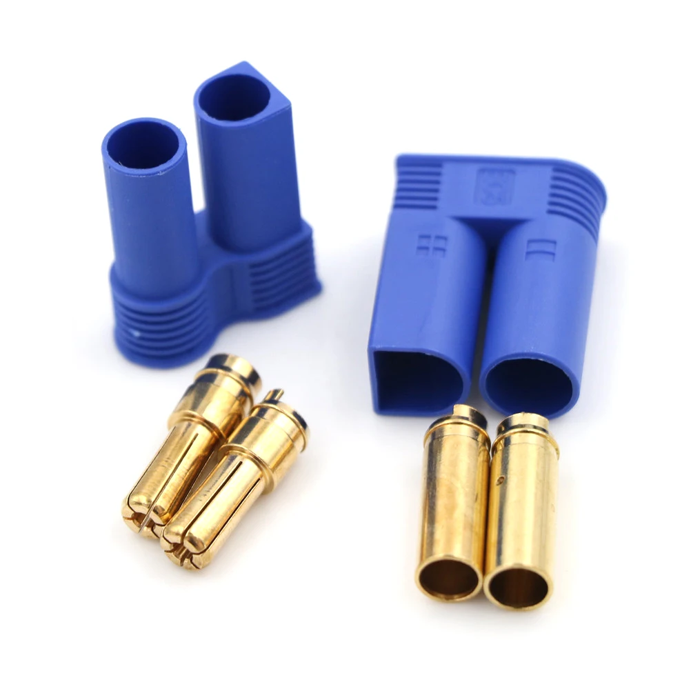 Newest 1 Set Male Female RC EC5 Banana Connector 5.0mm Gold Plug~