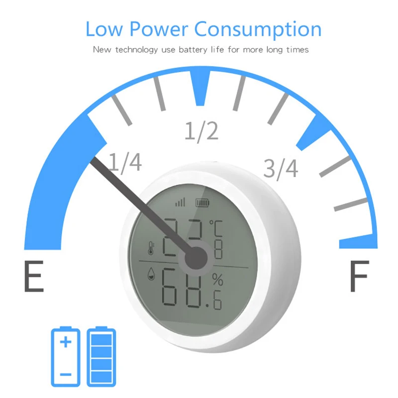 Tuya Zigbee Smart Temperature And Humidity Sensor With LED Screen Display Battery Supply For Zigebee Smart Home Securuty