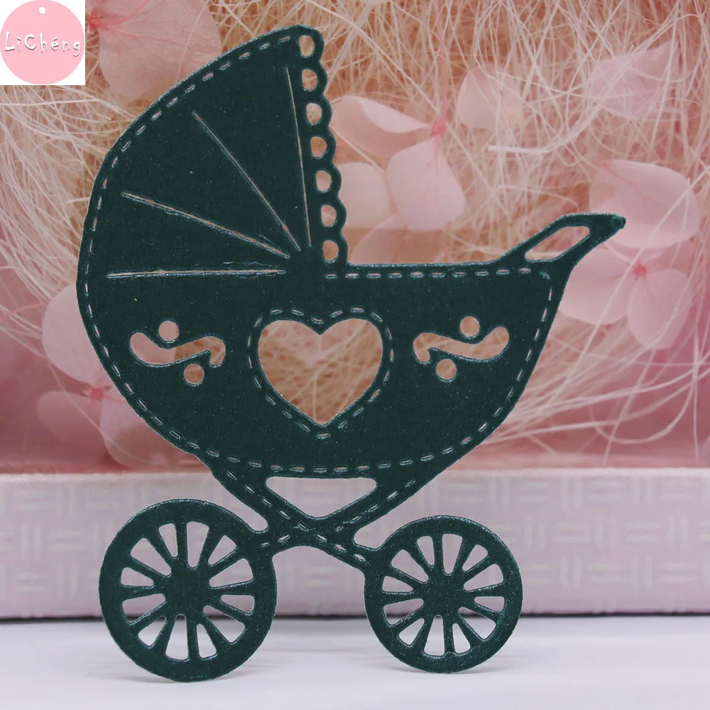 

Baby Stroller Cutting Dies Scrapbooking Card Making Mold DIY Craft Paper Stencils Stamps and Dies Cut Embossing Knives Cutting