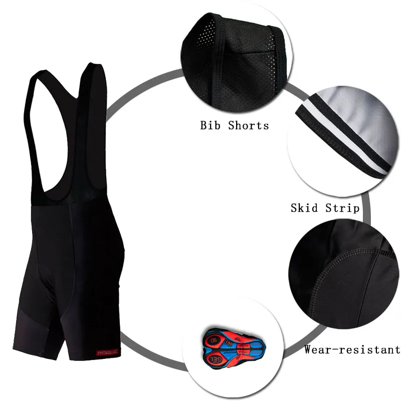 Phtxolue Set da ciclismo da uomo abbigliamento da ciclismo abbigliamento da bici da strada abbigliamento da bici MTB Anti-UV traspirante Set da