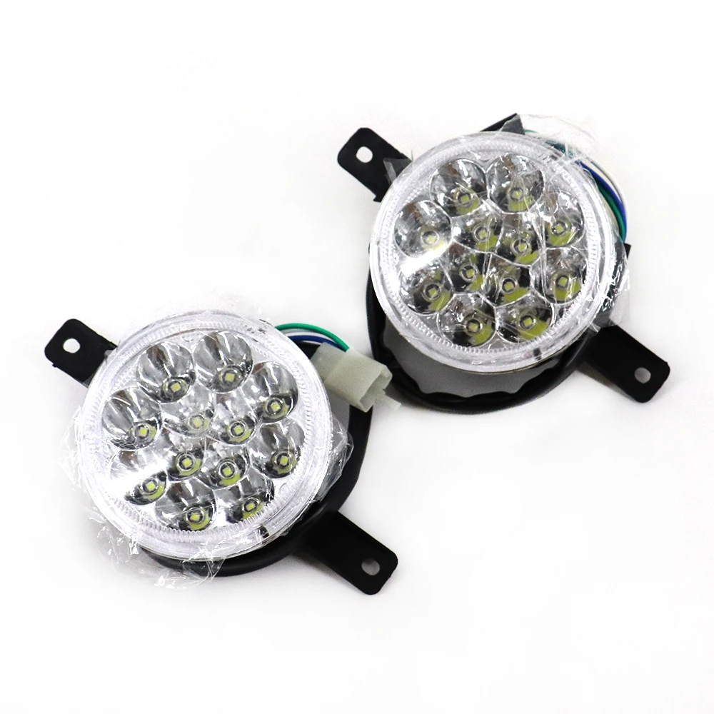 1Pair 12V Motorcycle ATV Led Headlight LED Left Right Head Light Lamp For Bull Quad Dirt Bike Go Kart Karting ATV 150cc 250cc