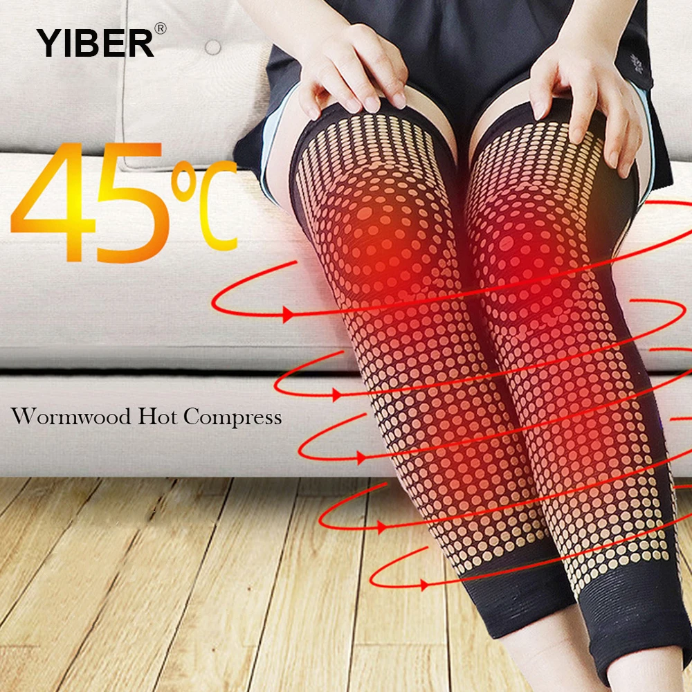 1 Pair Heating Knee Pad Dot Matrix Self Knee Brace Sport Winter Tourmaline Knee Support for Arthritis Joint Pain Relief Recovery