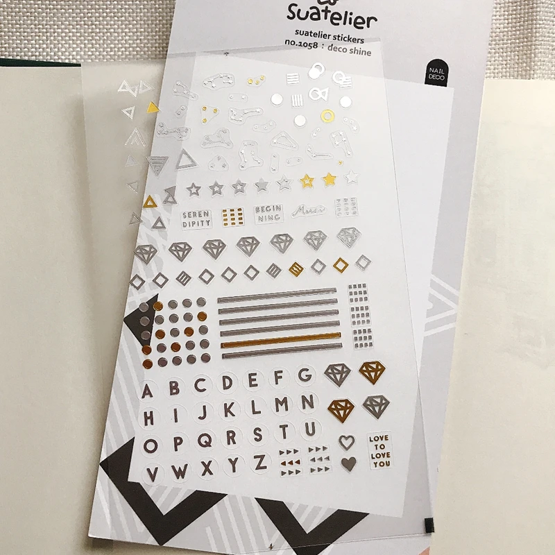 Suatelier Deco połysk paznokci naklejki złoty srebrny diament gwiazda konstelacji pamiętnik telefon dekoracyjne Scrapbooking, rzemiosło dostawca