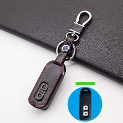 2 Buttons Functional Leather Motor Remote Key Fob Case for Honda N-BOX n-one N wagon N-WGN Plus Smart Keyless Cover