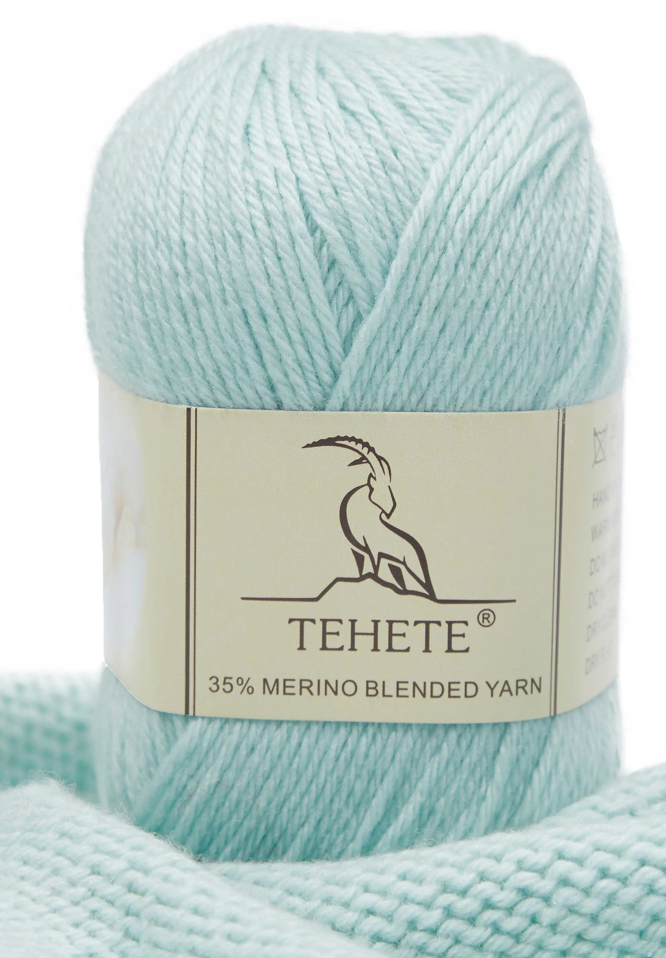 TEHETE 35% Merino Wool Yarn for Hand Knitting 4-Ply Soft Lightweight Crochet Clothing Long Plush DIY Wool Thread Cashmere Scarf