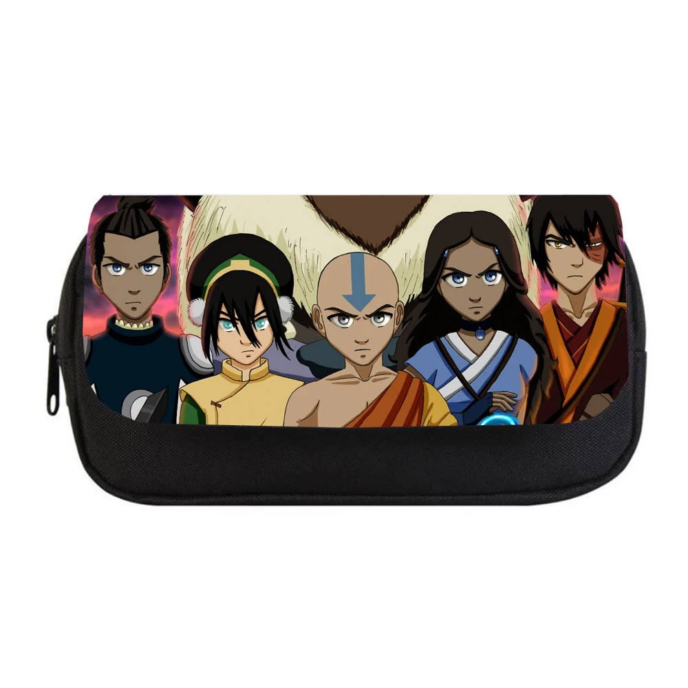 Anime Avatar Pencil bag Women Makeup Bag Child boys girls Pencil Case Student Double Zipper pencil Bag Handbag Purse