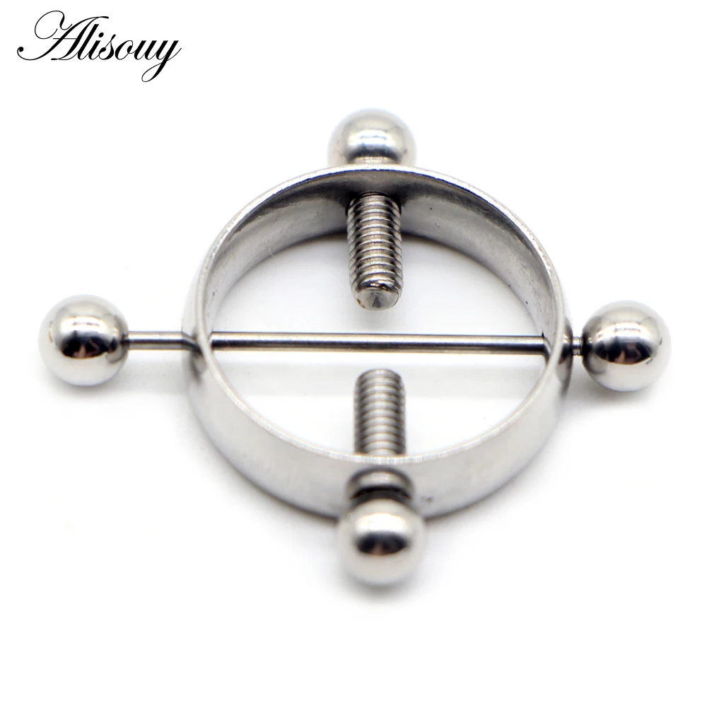 Alisouy 1PC Nipple Ring Barbell Nipple Piercing Mamilo Sexy Women Breast Shield Stainless Steel Fashion Bubby Piercing Jewelry